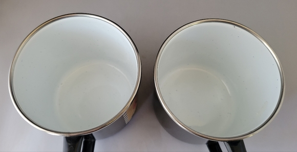 Two Vintage Halloween/ Fall Pumpkin Metal Mugs/Cups Holiday 🔥🌟BUNDLE AND SAVE - Picture 7 of 10